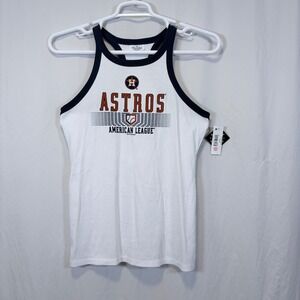 Soft as a Grape Houston Astros Tank Top Ribbed Racerback White Navy‎ XL
